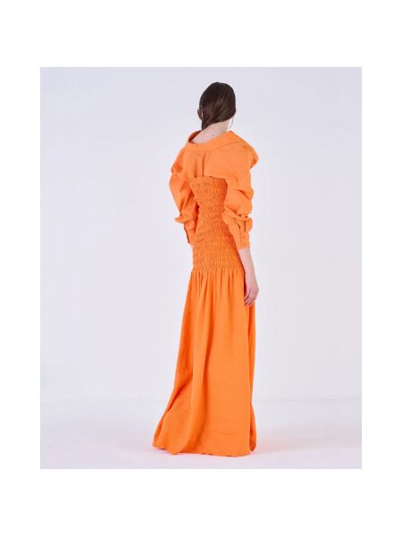 Sukienka długa Silvian Heach pomarańczowa