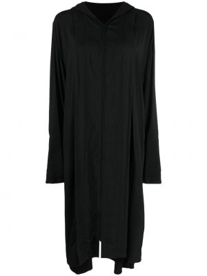 Aszimmetrikus kapucnis kabát Yohji Yamamoto fekete