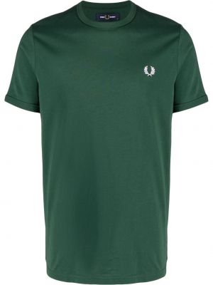 Camiseta con bordado Fred Perry verde