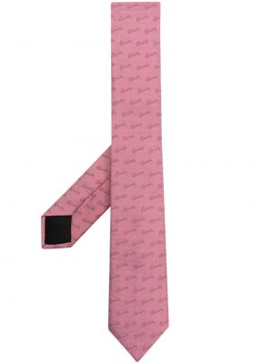 Svilena kravata s potiskom Givenchy roza