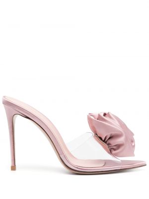 Priehľadné kvetinové sandále Le Silla ružová