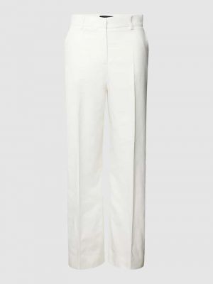 Lniane spodnie Weekend Max Mara białe