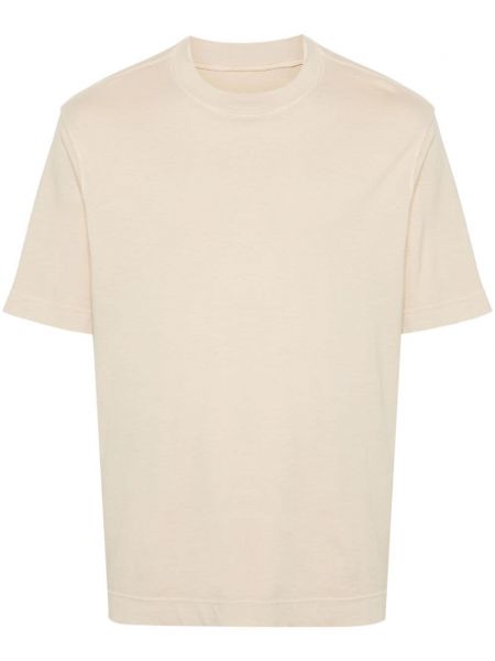 Βαμβακερή μπλούζα με στρογγυλή λαιμόκοψη Circolo 1901 μπεζ