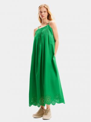 Rochie cu croială lejeră Desigual verde