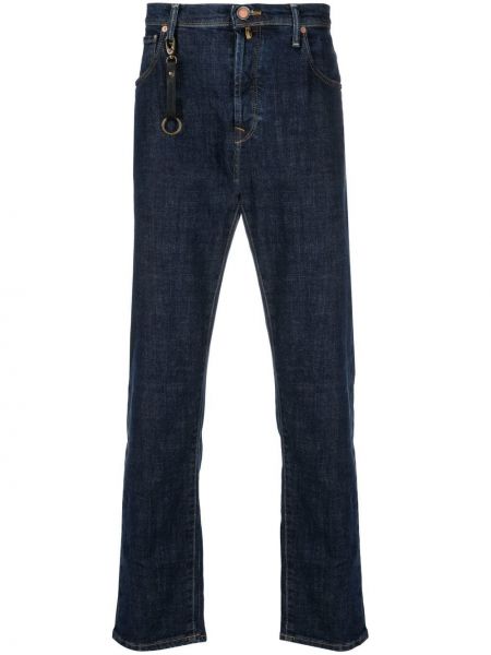 Høy midje stretch jeans Incotex blå