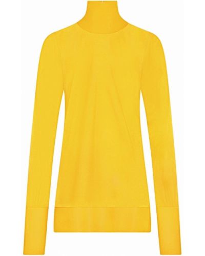 Jersey cuello alto con cuello alto de tela jersey Dolce & Gabbana amarillo