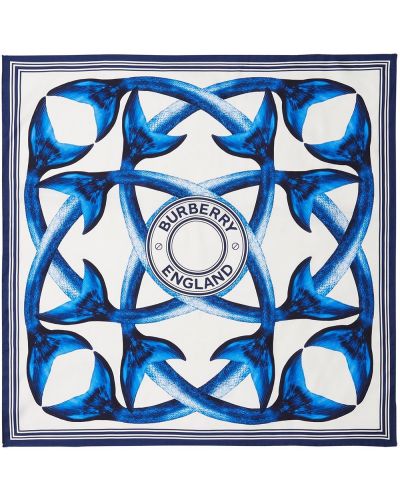 Pañuelo con estampado Burberry azul