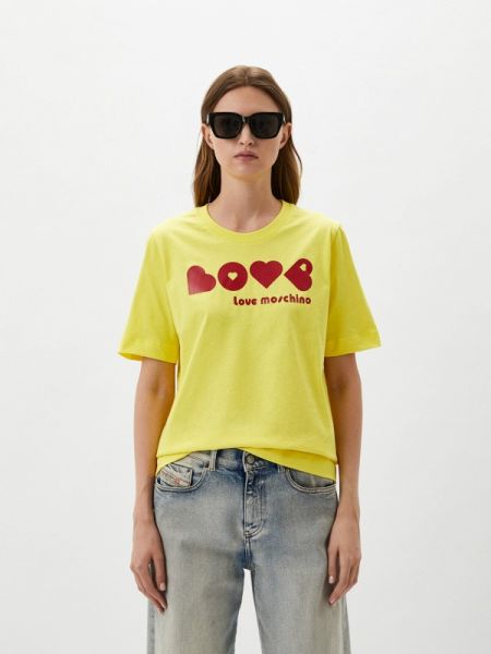 Желтая футболка Love Moschino