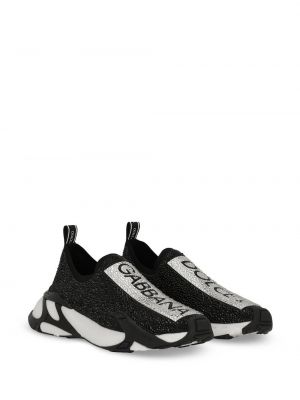 Sneaker mit print Dolce & Gabbana schwarz