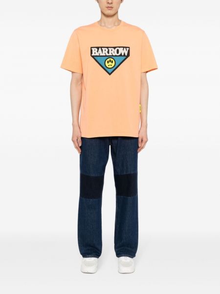 T-shirt en coton à imprimé Barrow orange