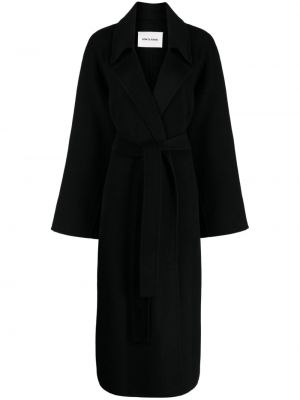 Vlněný kabát Low Classic černý