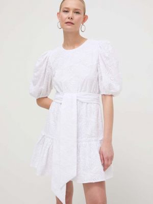 Памучна мини рокля Silvian Heach бяло