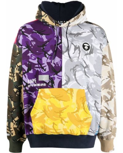 Hoodie con stampa camouflage Aape By *a Bathing Ape® viola
