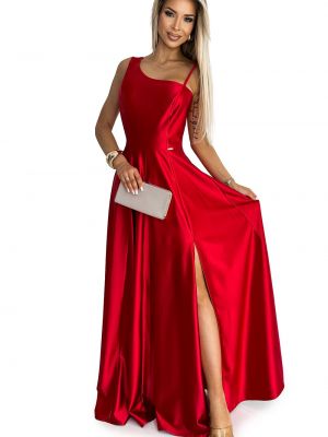 Saténové dlouhé šaty Numoco červená