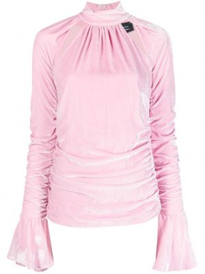 Fløyel bluse Blumarine rosa