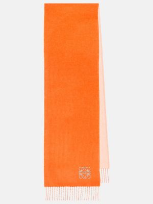 Кашмирен вълнен шал Loewe оранжево