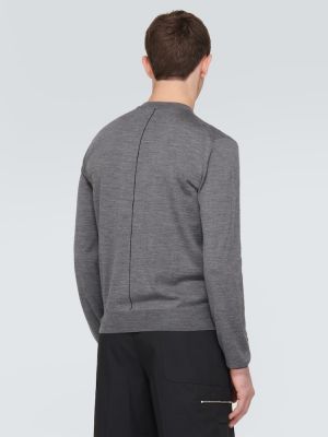 Vlnený sveter Lanvin sivá
