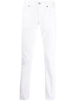 Straight fit džíny s nízkým pasem Dondup bílé