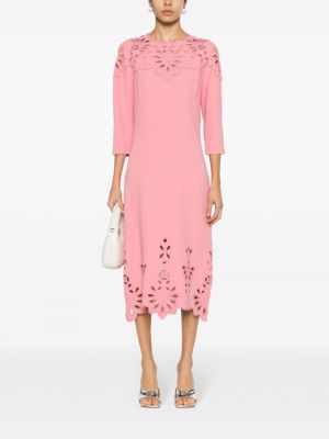 Krepové šaty Ermanno Scervino růžové