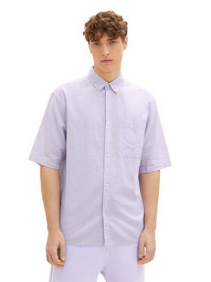 Priliehavá rifľová košeľa Tom Tailor Denim fialová