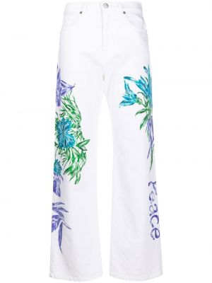 Pantaloni a fiori P.a.r.o.s.h. bianco