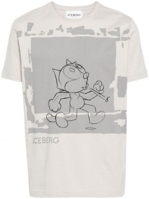 T-shirt en coton Iceberg gris