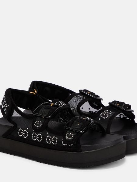 Sandály na platformě Gucci černé