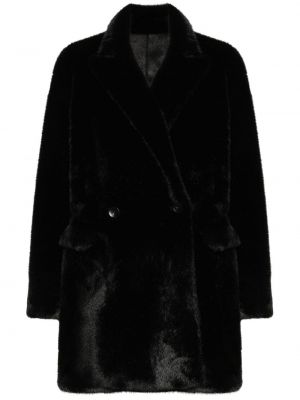 Manteau de fourrure Forte Dei Marmi Couture noir