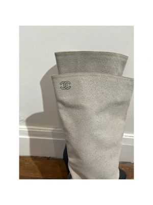 Botas de agua Chanel Vintage gris
