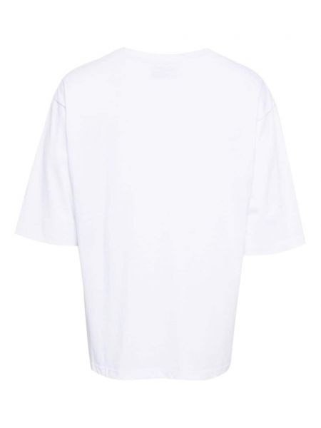 Bavlněné tričko s potiskem Fiorucci bílé