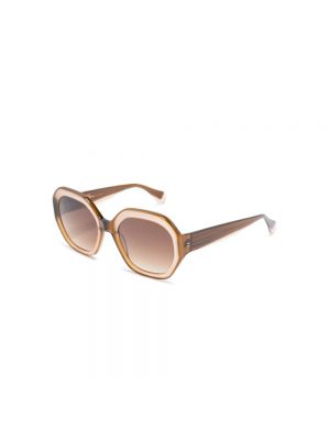 Okulary przeciwsłoneczne z kryształkami Gigi Studios brązowe