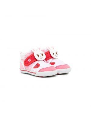 Sneakers con velcro Miki House rosa