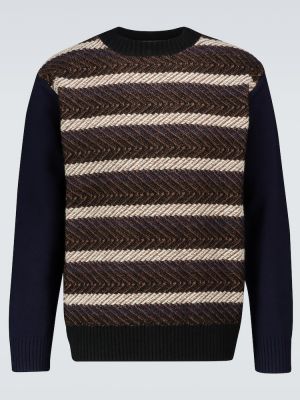Sweter wełniany w paski Junya Watanabe