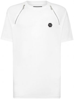 T-shirt con cerniera Philipp Plein bianco