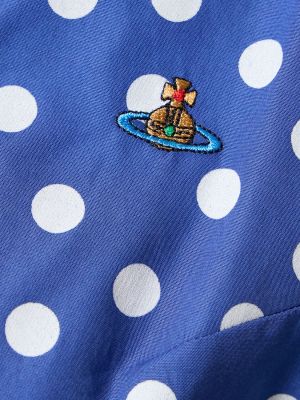 Medvilninė marškiniai su širdelėmis Vivienne Westwood mėlyna
