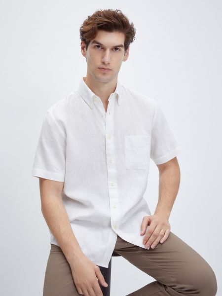 Camisa de lino Emidio Tucci blanco