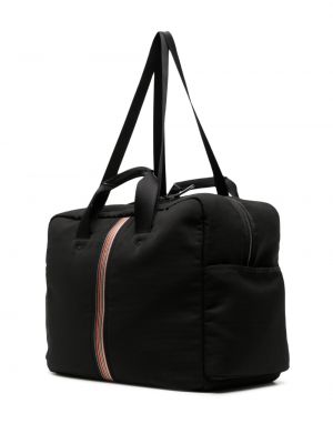 Pruhovaná taška na zip Paul Smith černá