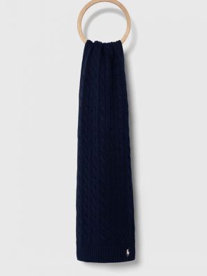 Однотонний бавовняний шарф Polo Ralph Lauren синій