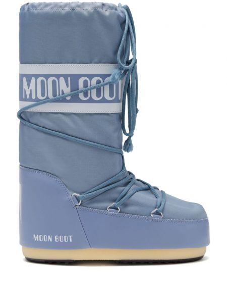 Baskılı düz çizmeler Moon Boot