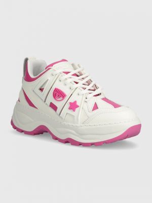Bőr sneakers Chiara Ferragni rózsaszín
