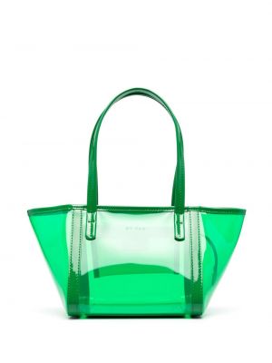 Prozorna nakupovalna torba By Far zelena