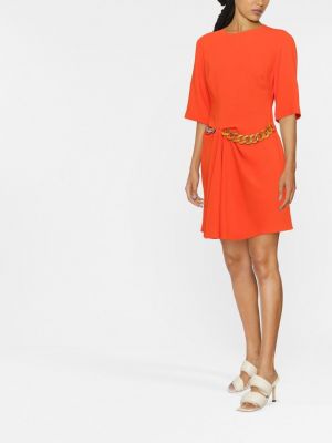 Sukienka mini drapowana Stella Mccartney pomarańczowa
