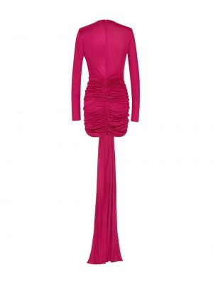 Mini šaty Saint Laurent růžové
