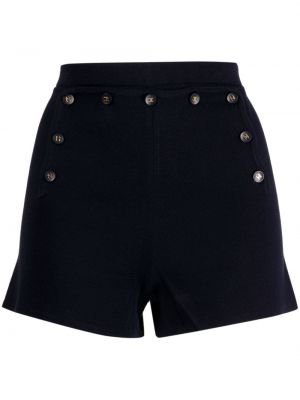 Bombažne kratke hlače z gumbi Chanel Pre-owned modra