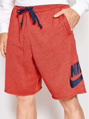 Relaxed спортни шорти Nike червено