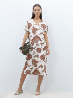 Mini vestido con estampado Woman El Corte Inglés marrón