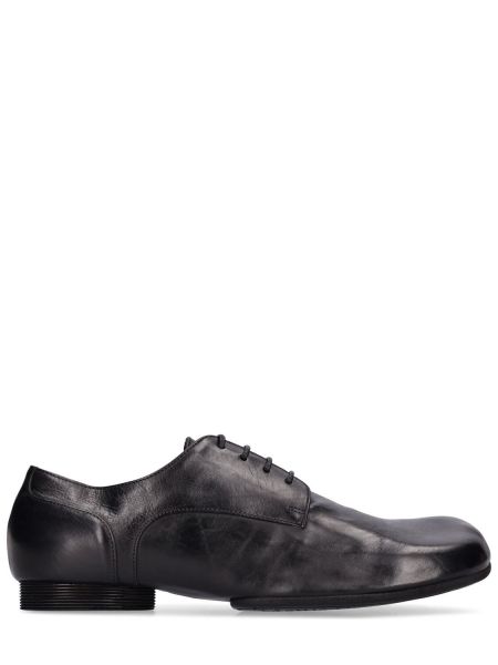 Кожени ниски обувки с връзки с дантела Mattia Capezzani черно