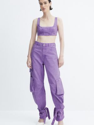 Džinsi ar kabatām Trendyol violets