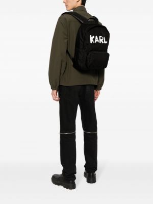 Plecak z nadrukiem żakardowy Karl Lagerfeld
