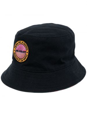 Двустранна памучна шапка Marant черно